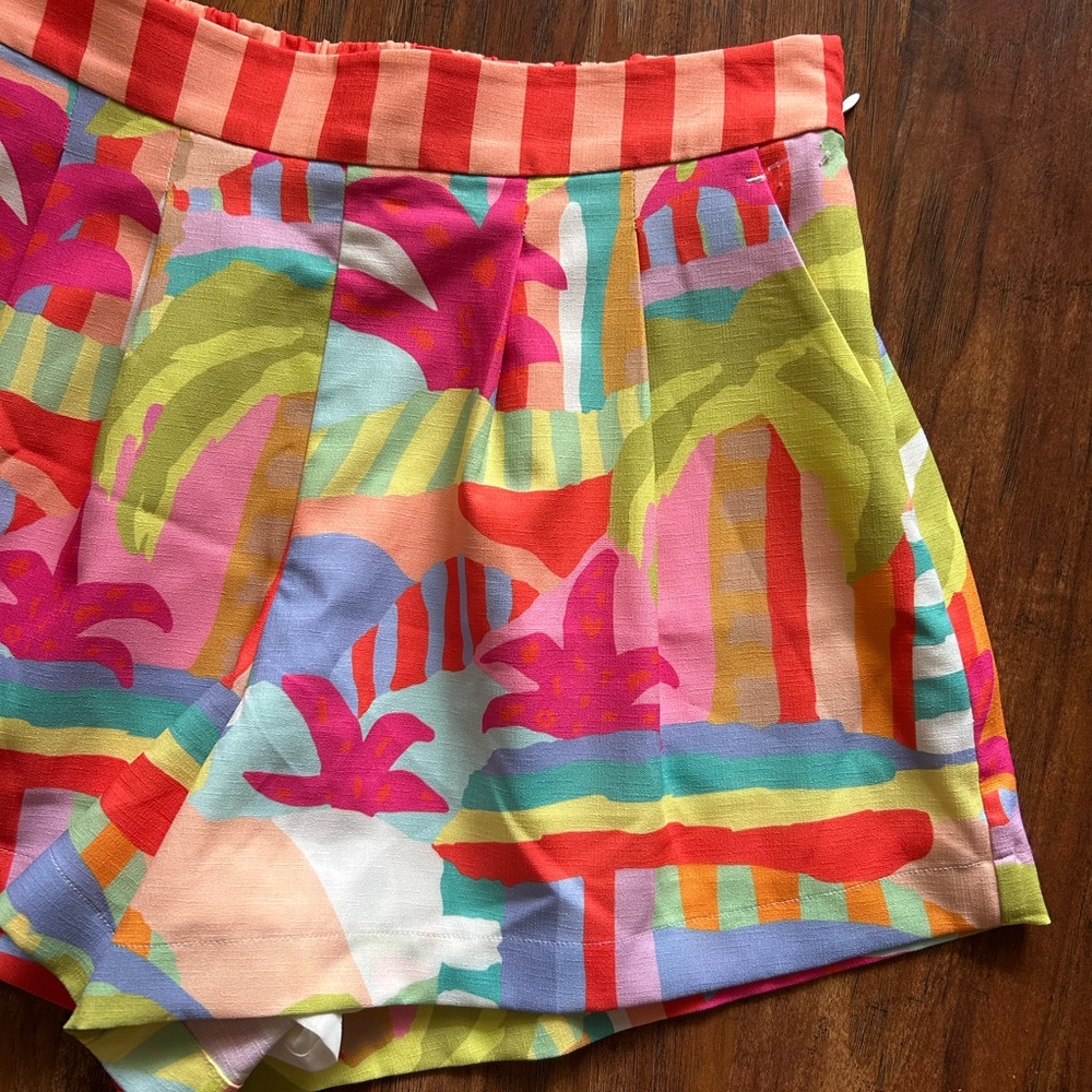 Crosby By Millie Burch High Waisted Shorts Women’s Size Small Multicolored - Picture 5 of 9